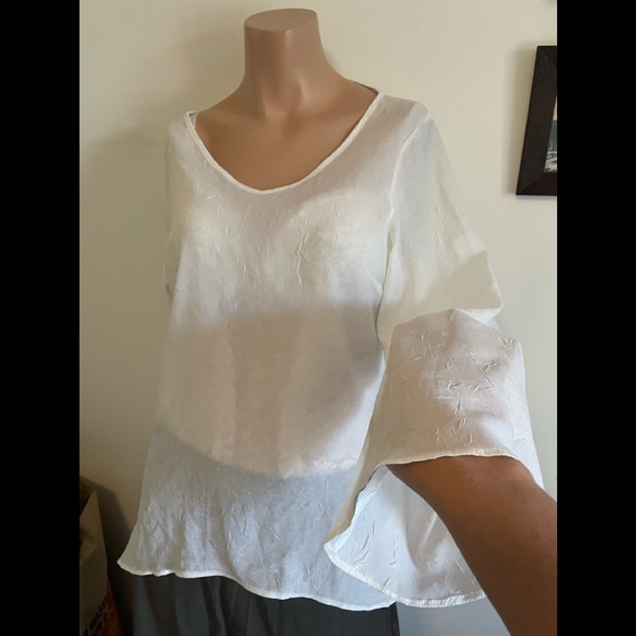 🌞🦋 Fits M Gorgeous flirty white summer top - Picture 2 of 7